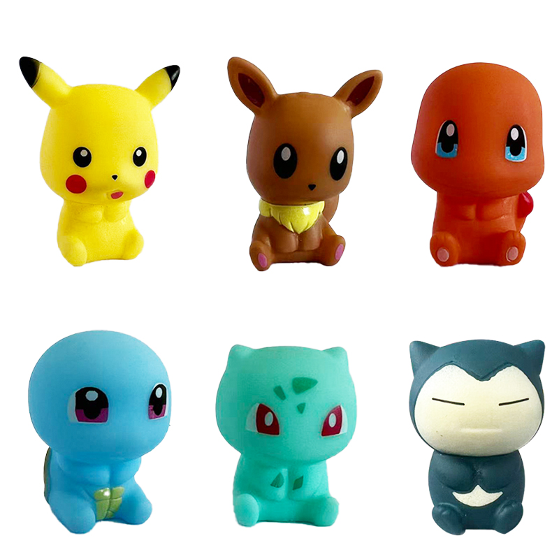 Baby Products Useful - 6 ชิ้นโปเกมอนของเล่นอาบน้ำปิกาจู บูลบาซอร์ ชาร์แมนเดอร์ สควิร์เทิล อีวี