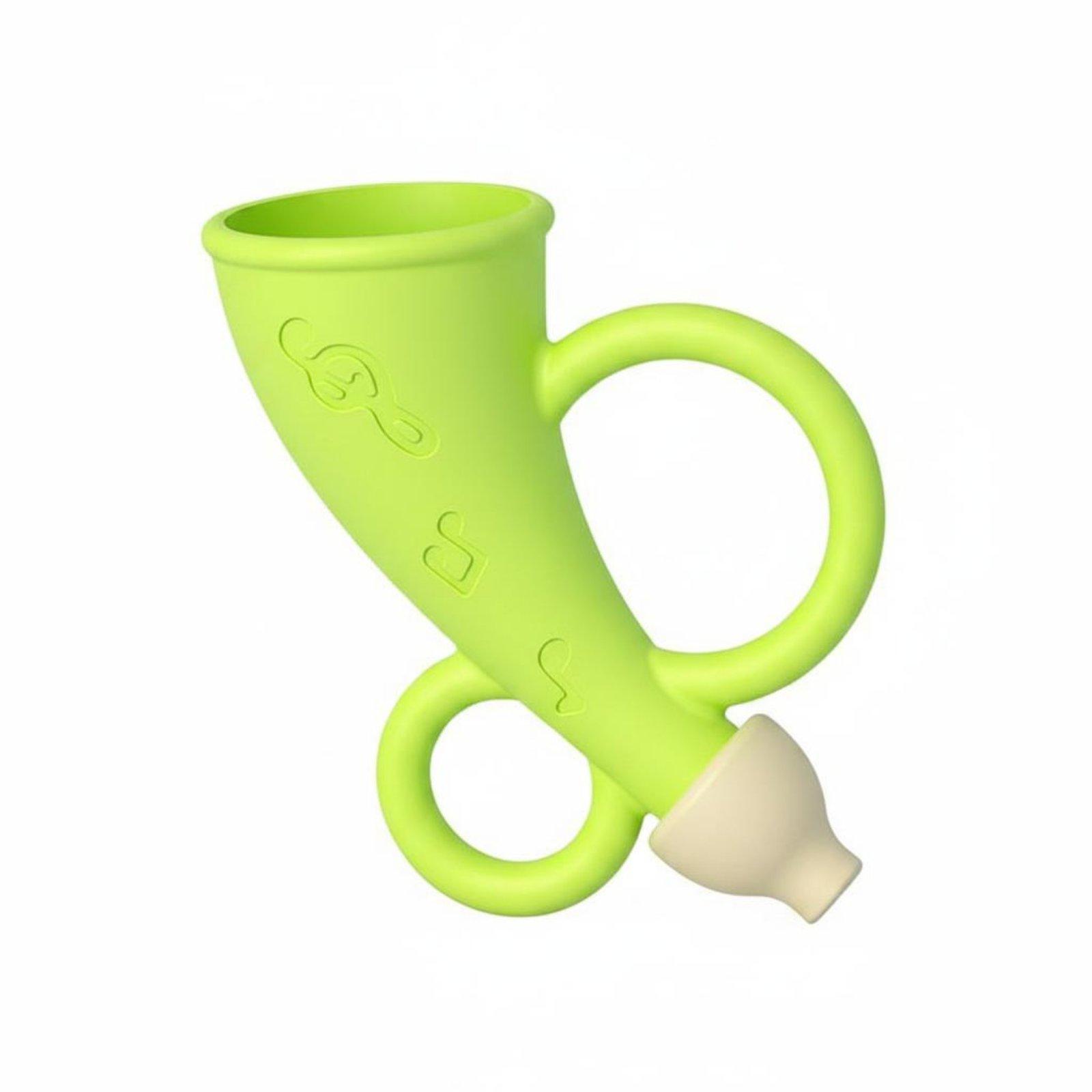 Baby Teethers - ของเล่นนกหวีดเสียงแตรซิลิโคนสำหรับเด็กทารก ของเล่นกัดสำหรับเด็ก ใช้ในบ้านหรือรถเข็นเด็ก