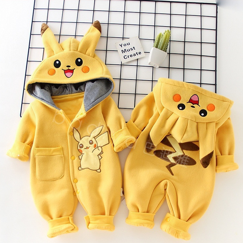 Baby Products Useful - การ์ตูนพ็อกเก็ตมอนสเตอร์ชุดนอนเด็กทารกแรกเกิดน่ารักฤดูหนาวแขนยาวเด็กเสื้อผ้าเด็กทารกเสื้อผ้าเด็กวัยหัดเดินชุดของขวัญ