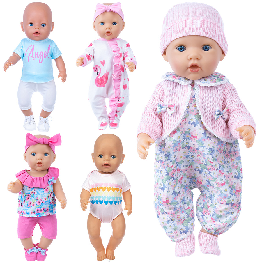 Baby Products Useful - เสื้อผ้าตุ๊กตาสำหรับตุ๊กตารีบอร์นขนาด 18 นิ้วชุดนอนน่ารักสำหรับ 45 ซม. ตุ๊กตาทารกแรกเกิดของเล่นเด็กผู้หญิงตุ๊กตาเสื้อผ้าอุปกรณ์เสริมนีนูโก