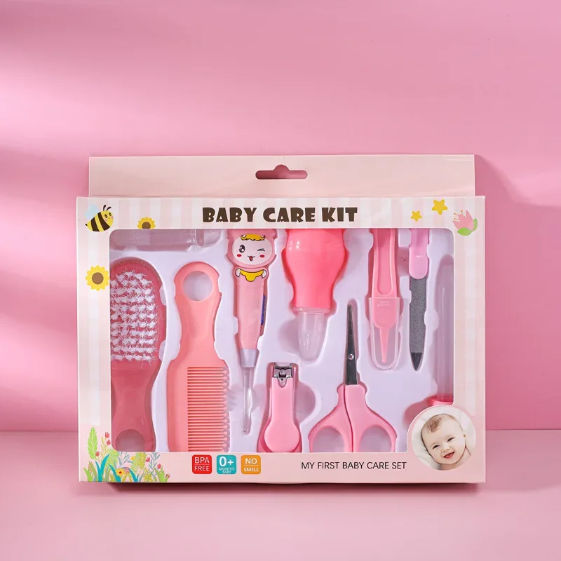 Baby Products Combo - ชุดกล่องดูแลเด็ก 10 ชิ้น ผลิตภัณฑ์สำหรับแม่และเด็ก ของขวัญสำหรับเด็ก กรรไกรตัดเล็บเด็ก