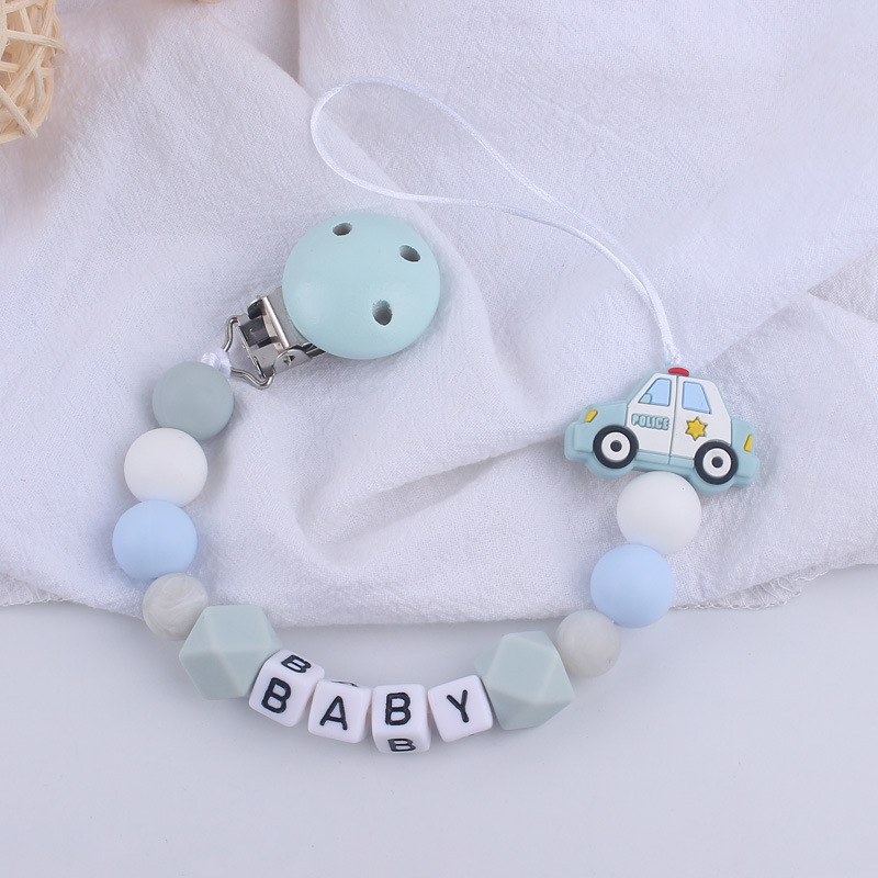 Baby Teethers - CUSTOM เด็กส่วนบุคคลชื่อ Pacifier คลิป Dummy หัวนมผู้ถือโซ่ทารกอุปกรณ์เสริมทารกแรกเกิดการงอกของฟันของเล่นคลิป