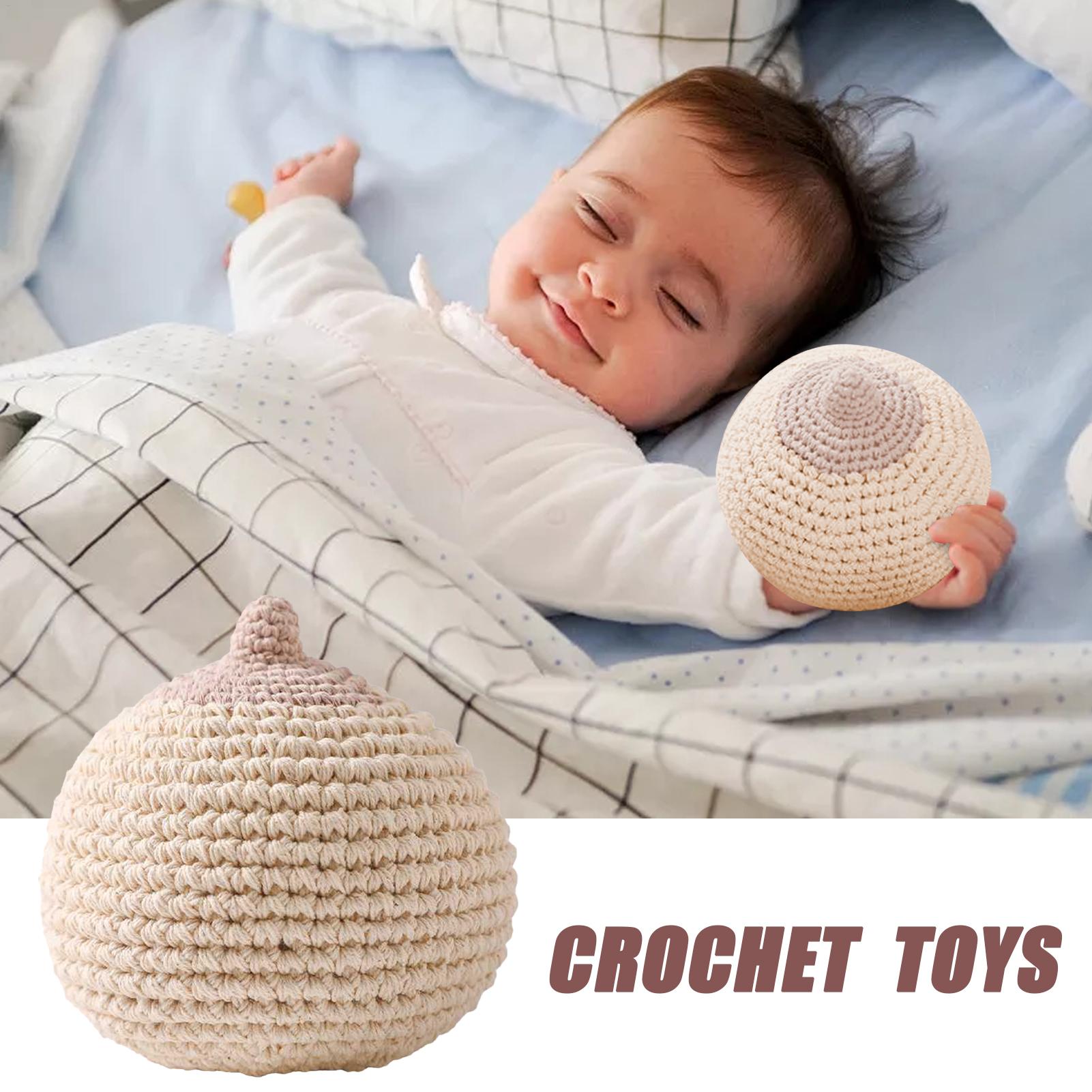 1 PC Baby Teether โครเชต์ Boob - Baby Teethers บทวิจารณ์และราคา