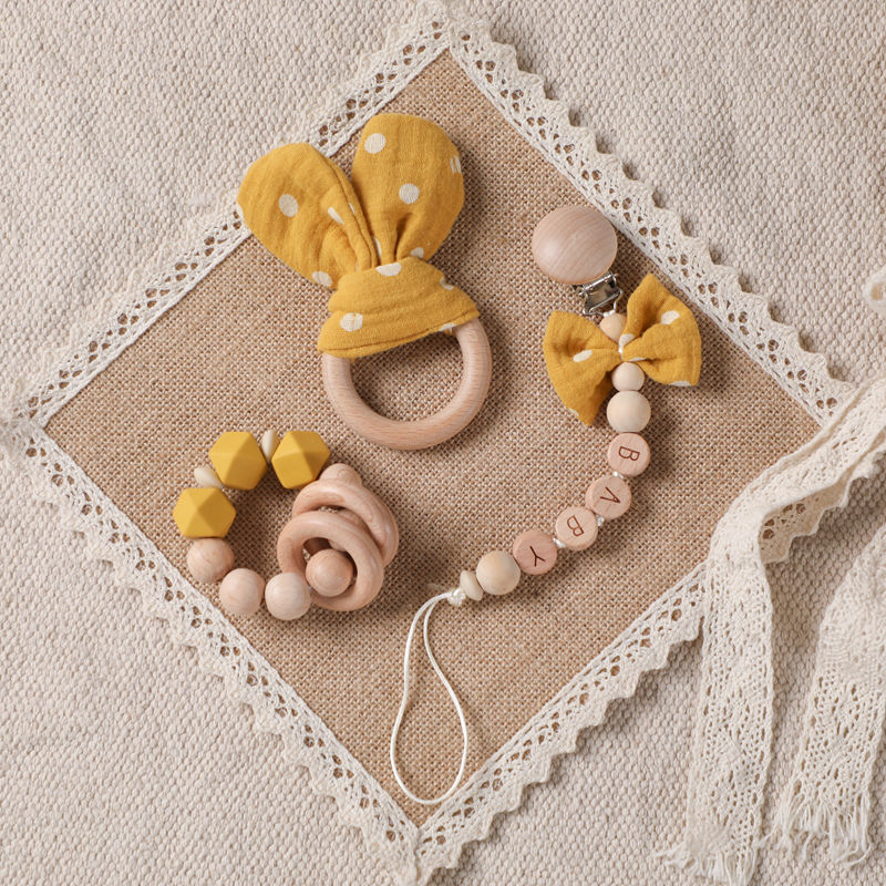 1Pc Baby Rattle แหวนไม้เตียงขอ - Baby Products Pictures บทวิจารณ์และราคา