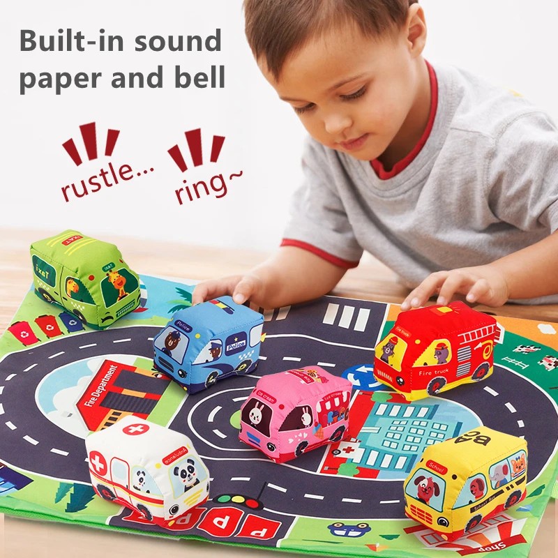 รถนุ่มชุดของเล่นพร้อมเสื่อเล่น - Play Mat บทวิจารณ์และราคา
